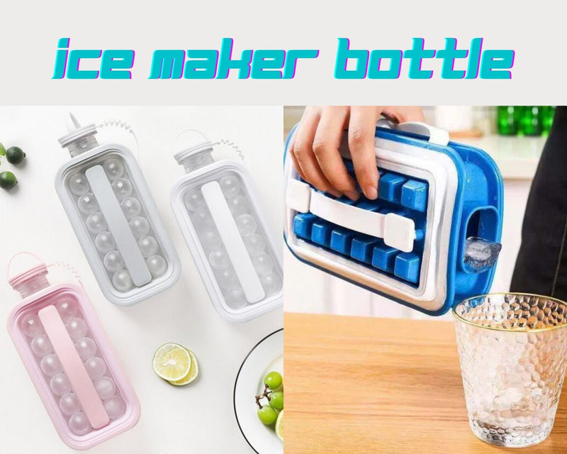 2 In 1 Ice Ball Maker Bottle/Ice Cube Maker Bottle