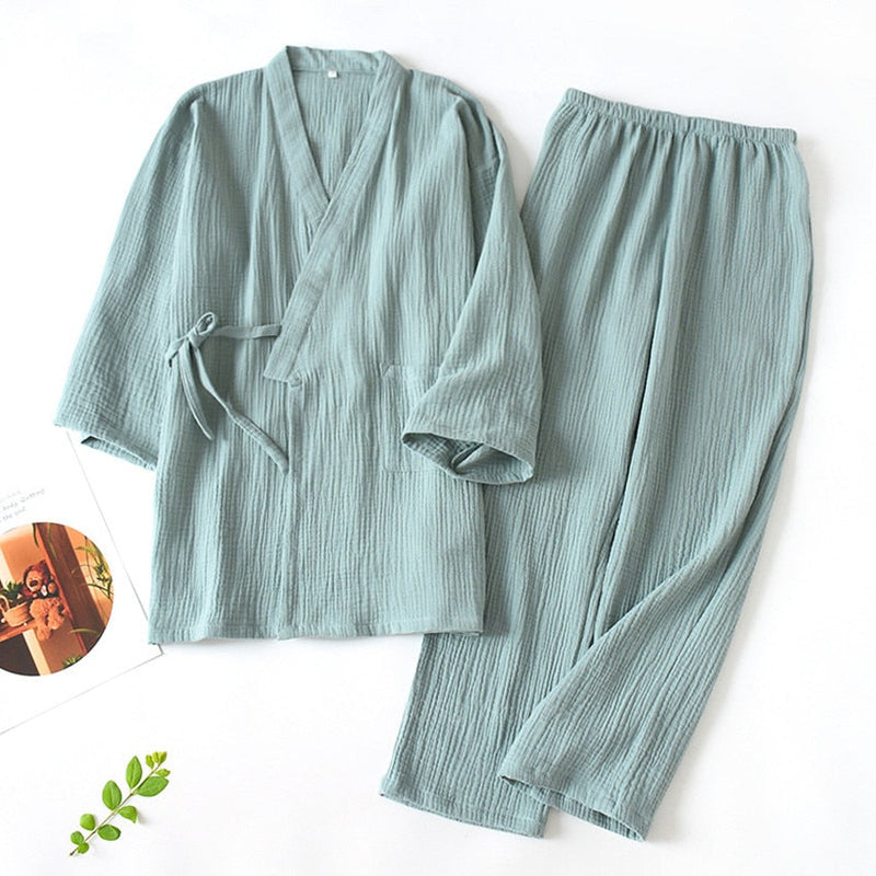 Japanese Style Cotton Sleepwear Men and Women