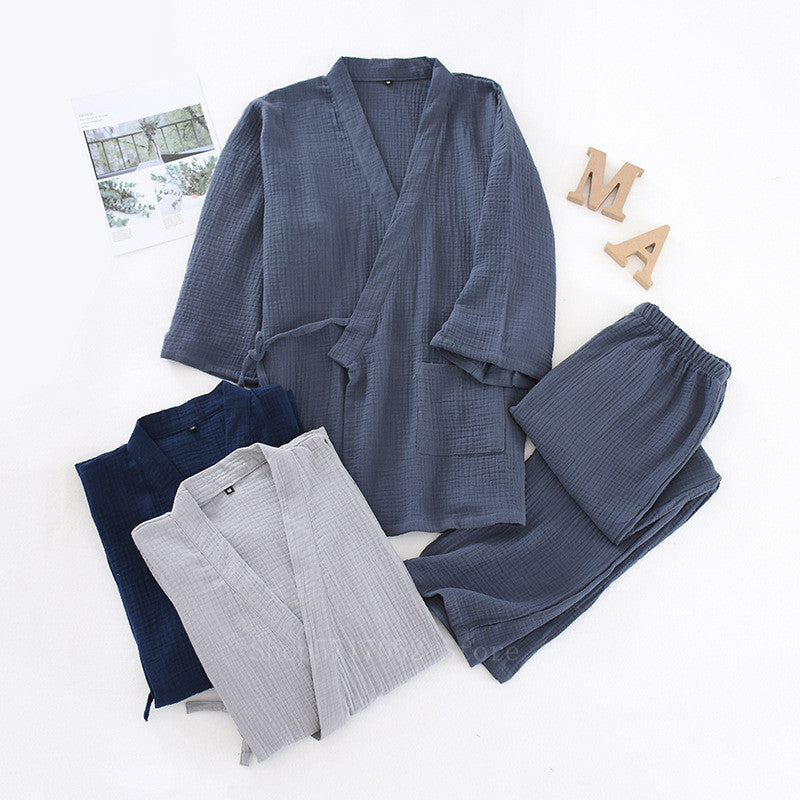 Japanese Style Cotton Sleepwear Men and Women