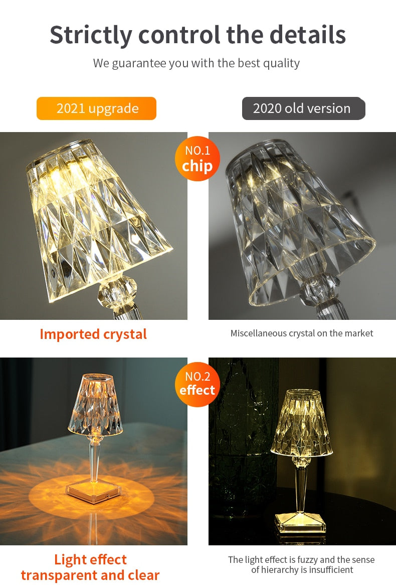 USB Diamond Table Lamp